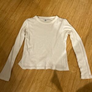 Brandy Melville White Waffle Knit Top